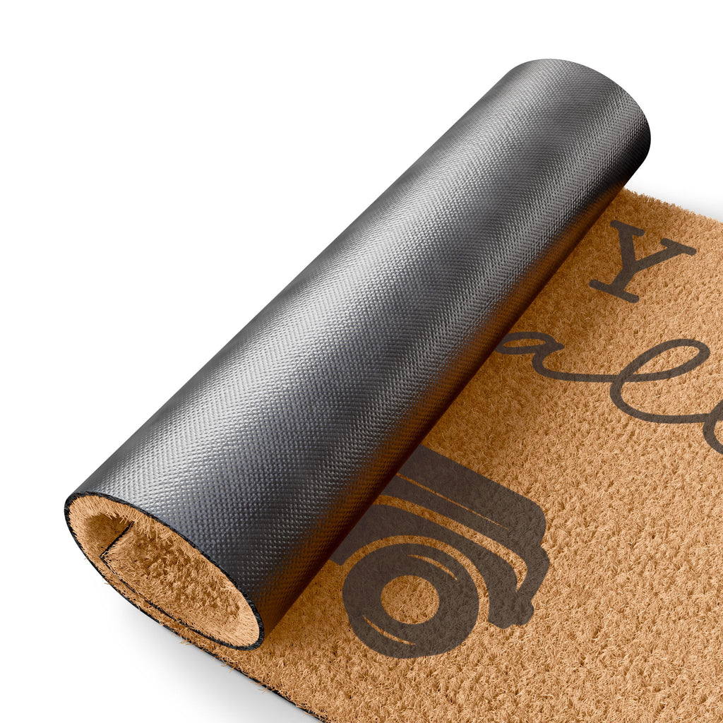 Happy Fall Y'all Doormat - Rustic Pumpkin Truck Welcome Mat