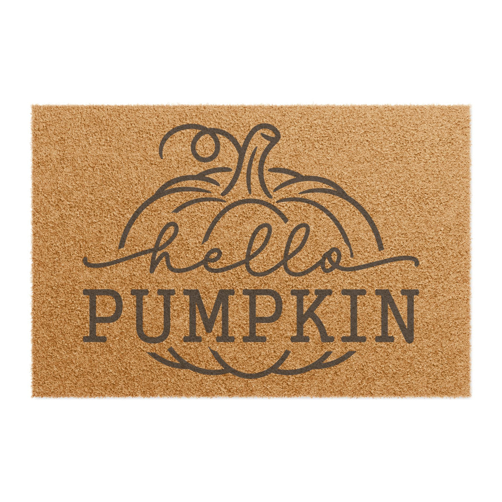 Hello Pumpkin Doormat — Fall Welcome Coir Mat