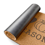 Autumn Welcome Doormat – 'Tis the Season with Leaf, Pumpkin & Coffee Icons
