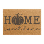 Pumpkin "Home Sweet Home" Doormat — Seasonal Fall Welcome Mat