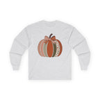 Fall Patchwork Pumpkin Long Sleeve Tee